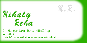 mihaly reha business card